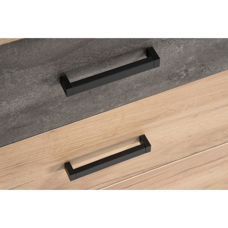 Комод Taika дуб золотой / камень темный