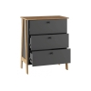 Комод Теодора графит / крафт золотой