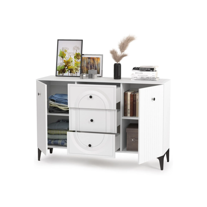 Комод Вестра 13.309 белый pe шагрень / белая шагрень