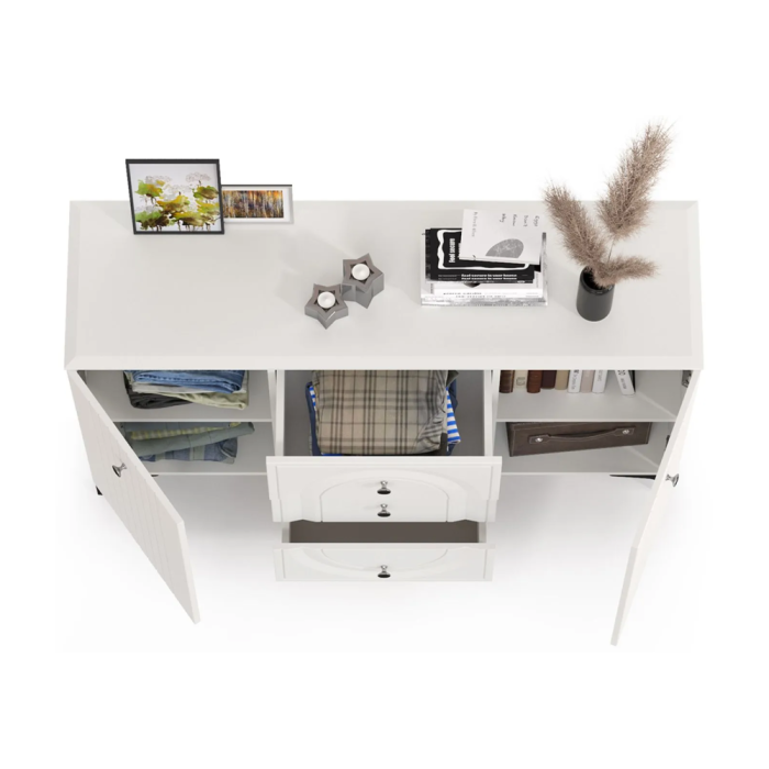 Комод Вестра 13.309 белый pe шагрень / белая шагрень