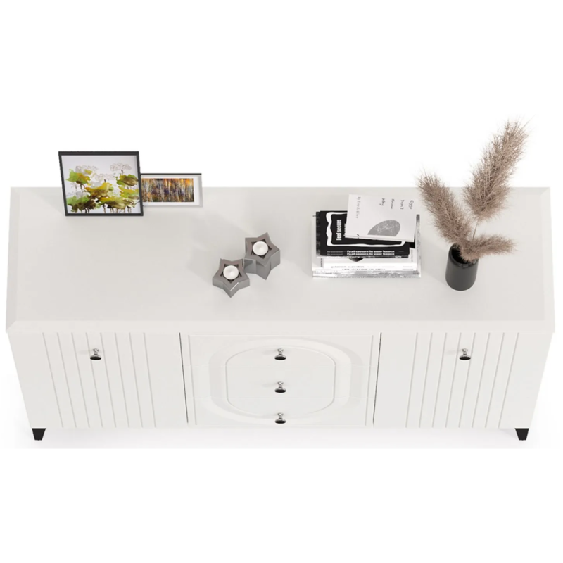 Комод Вестра 13.309 белый pe шагрень / белая шагрень