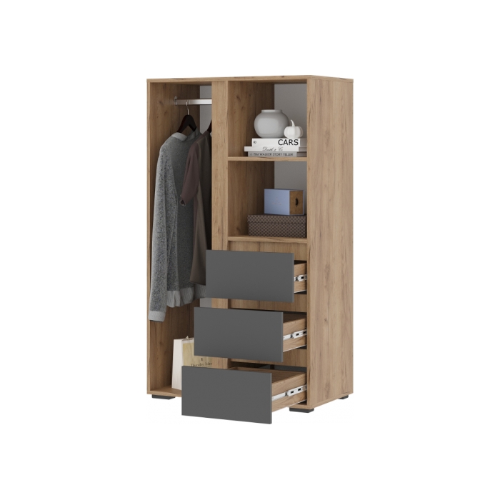 Комплект детской мебели Элла серый графит 0162 / дуб крафт золото комплектация 1