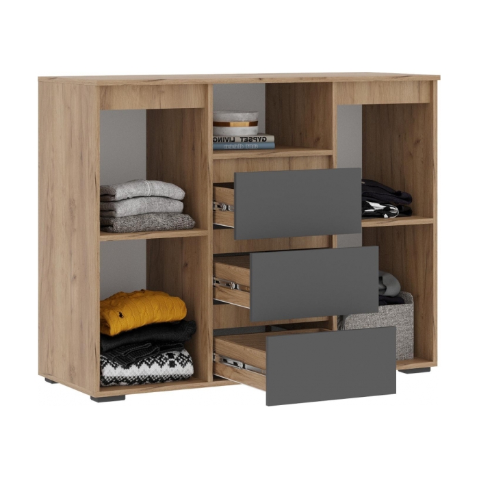 Комплект детской мебели Элла серый графит 0162 / дуб крафт золото комплектация 1