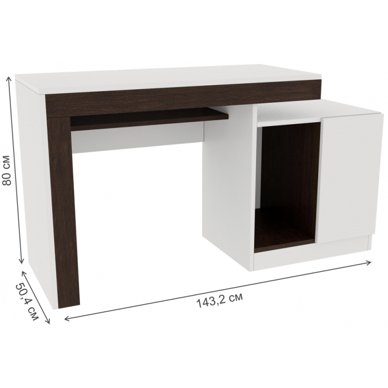 Корпусная мебель Модена комплектация 1 белый / венге