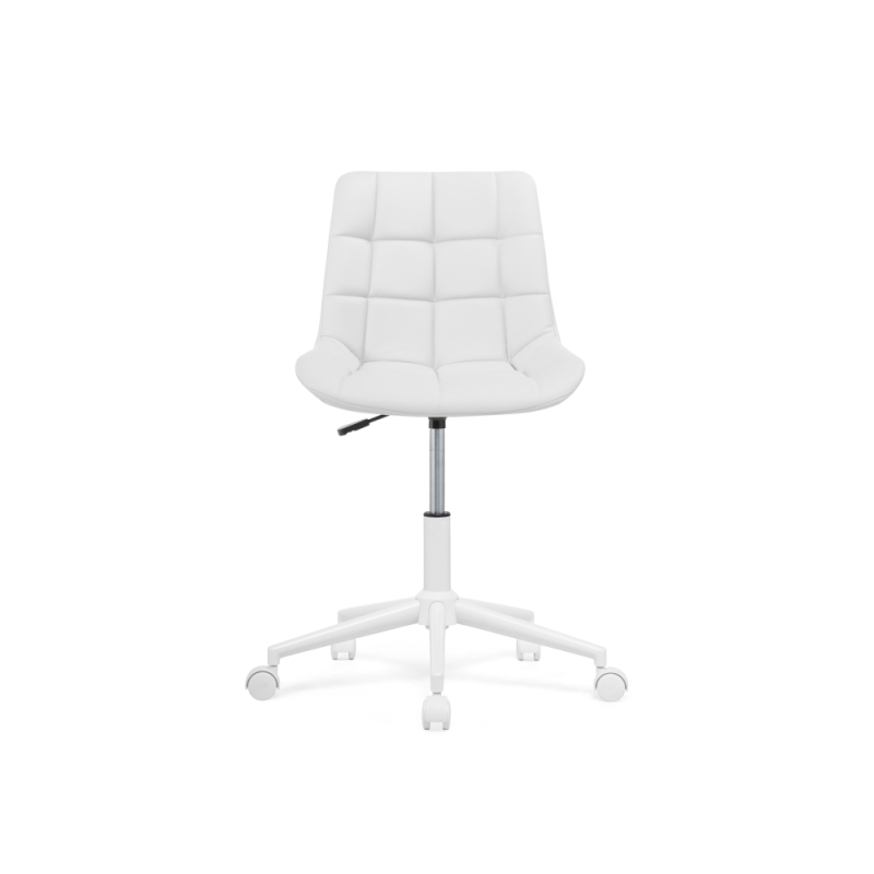 Компьютерное кресло Честер экокожа белая / белый