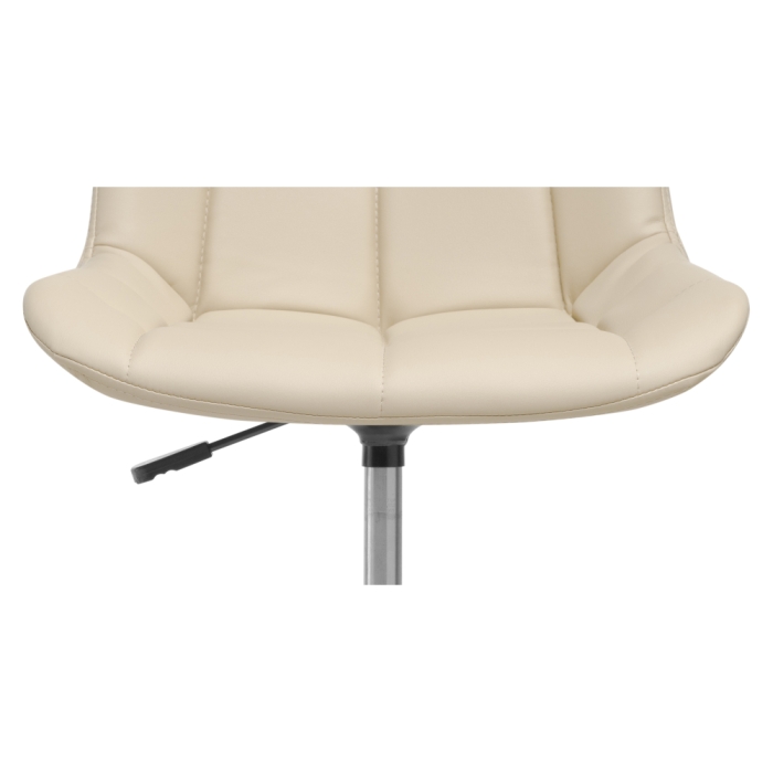 Компьютерное кресло Честер экокожа бежевая / белый