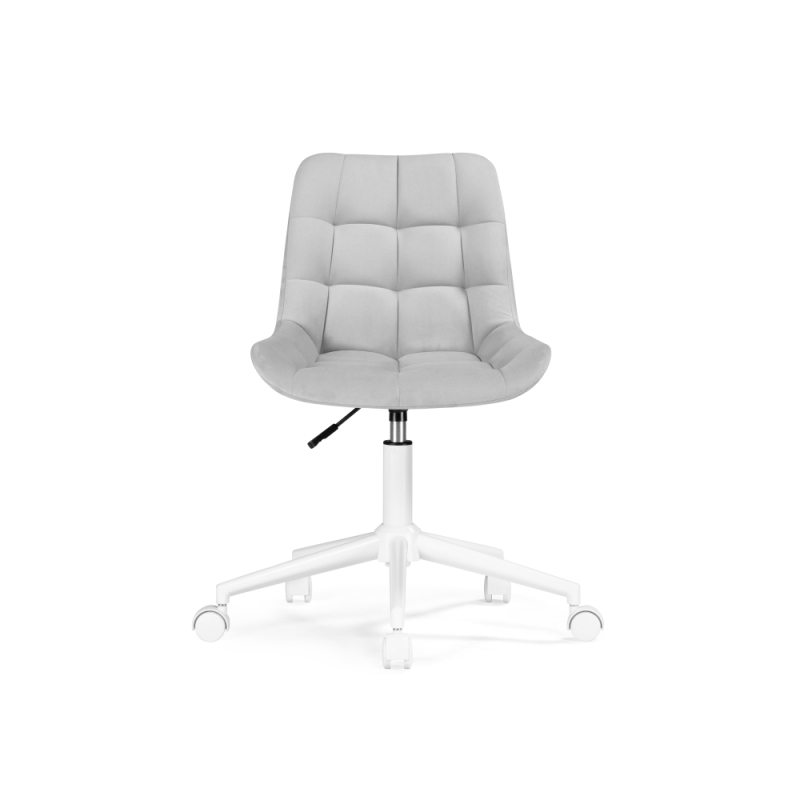 Компьютерное кресло Честер светло-серый велюр velutto 52 / белый