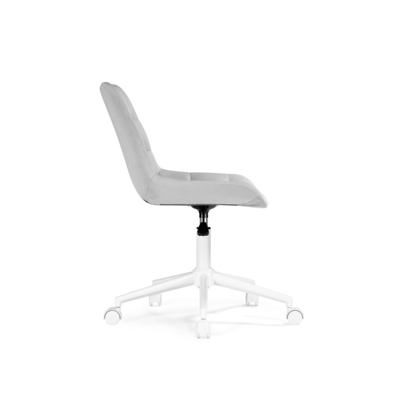 Компьютерное кресло Честер светло-серый велюр velutto 52 / белый