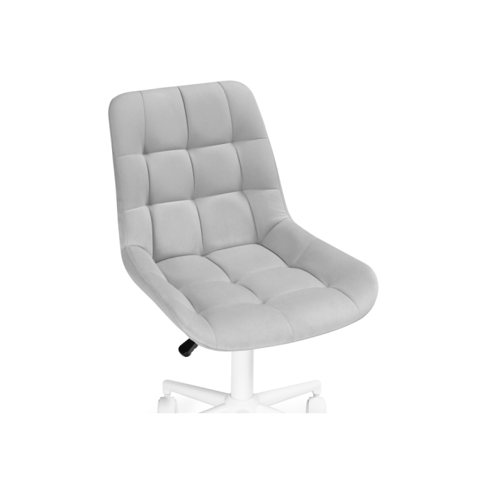 Компьютерное кресло Честер светло-серый велюр velutto 52 / белый