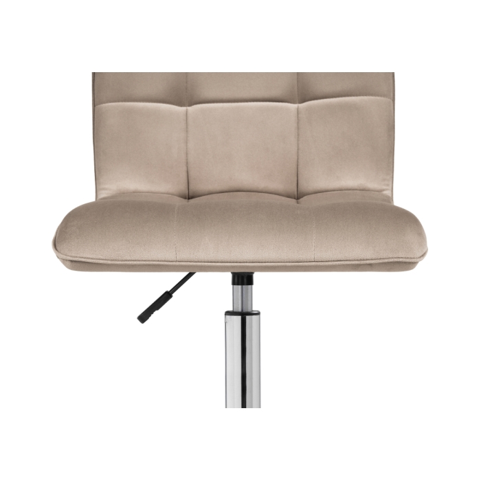 Компьютерное кресло Квадро бежевое / хром