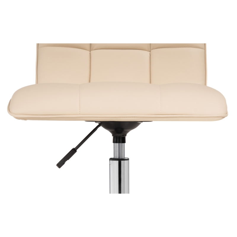 Компьютерное кресло Квадро экокожа бежевая / хром