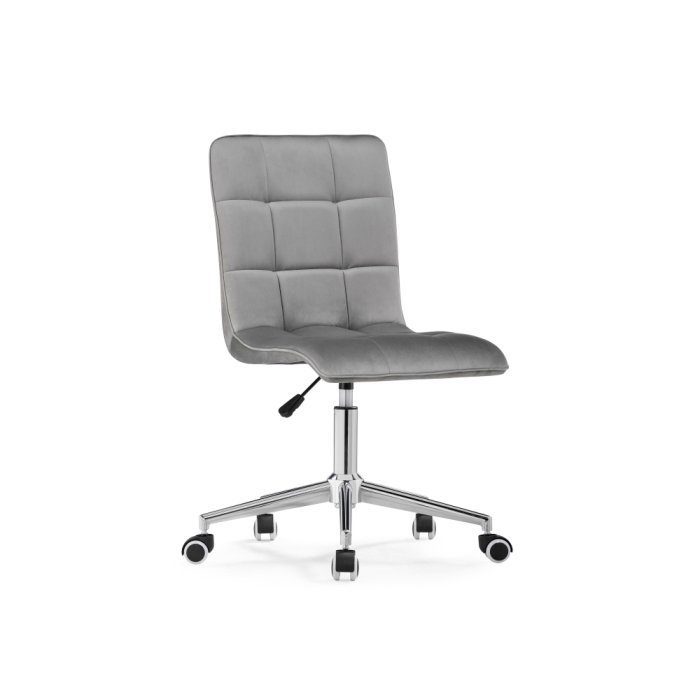 Компьютерное кресло Квадро темно-серое / хром