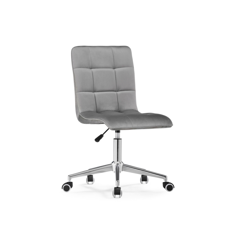 Компьютерное кресло Квадро темно-серое / хром