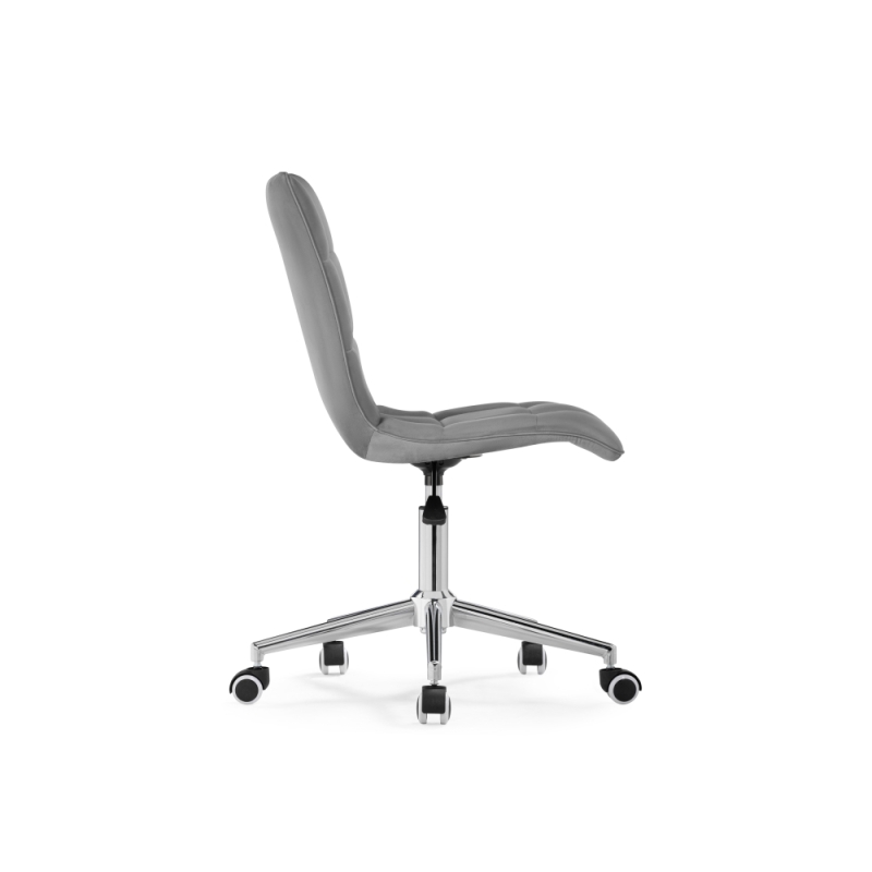 Компьютерное кресло Квадро темно-серое / хром
