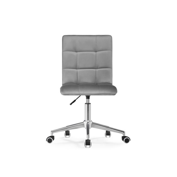 Компьютерное кресло Квадро темно-серое / хром