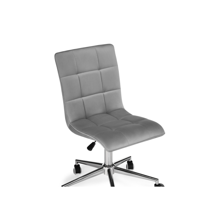 Компьютерное кресло Квадро темно-серое / хром