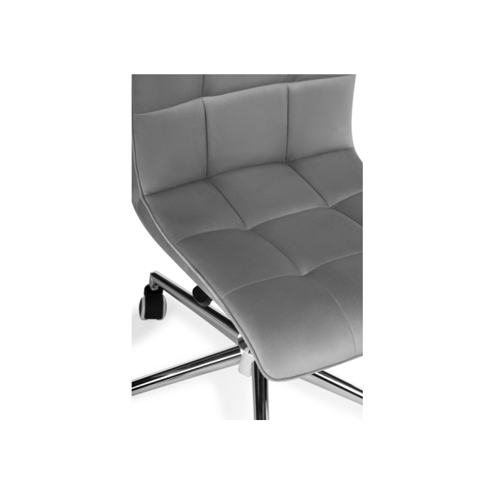 Компьютерное кресло Квадро темно-серое / хром