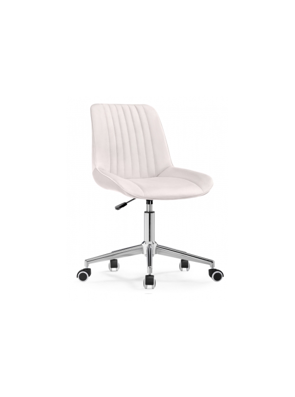 Компьютерное кресло Сеона молочный / хром