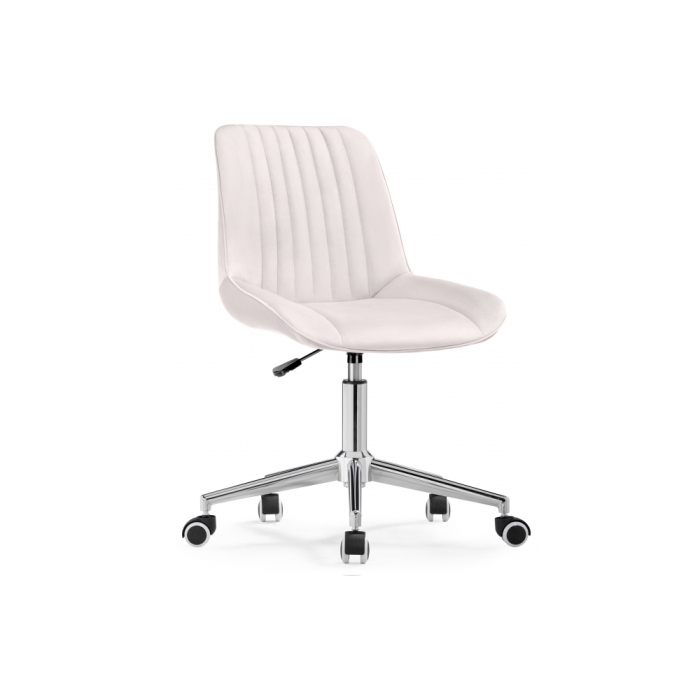 Компьютерное кресло Сеона молочный / хром