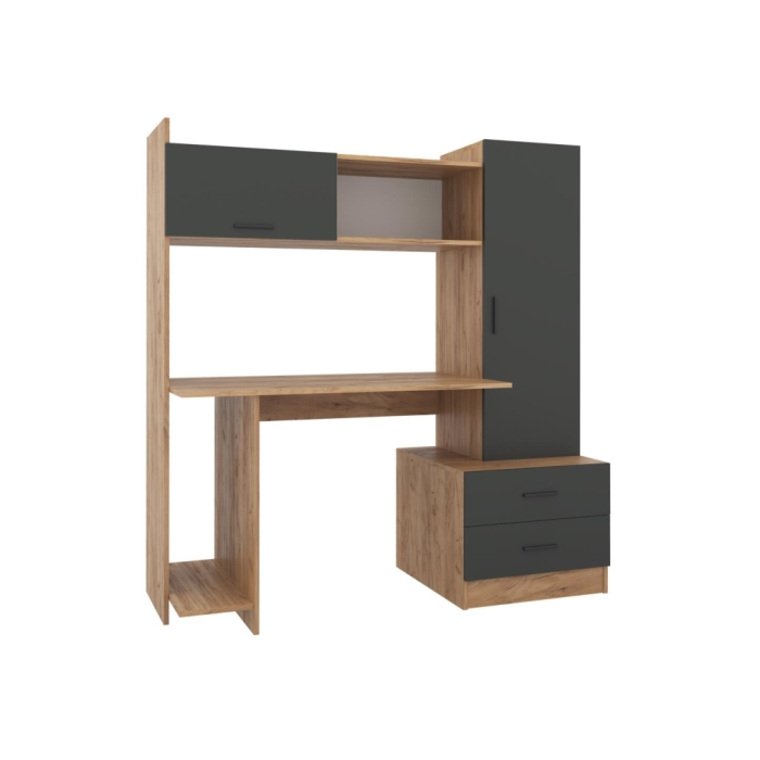 Компьютерный стол Бишоп 7 153х59х160 дуб крафт золотой / антрацит