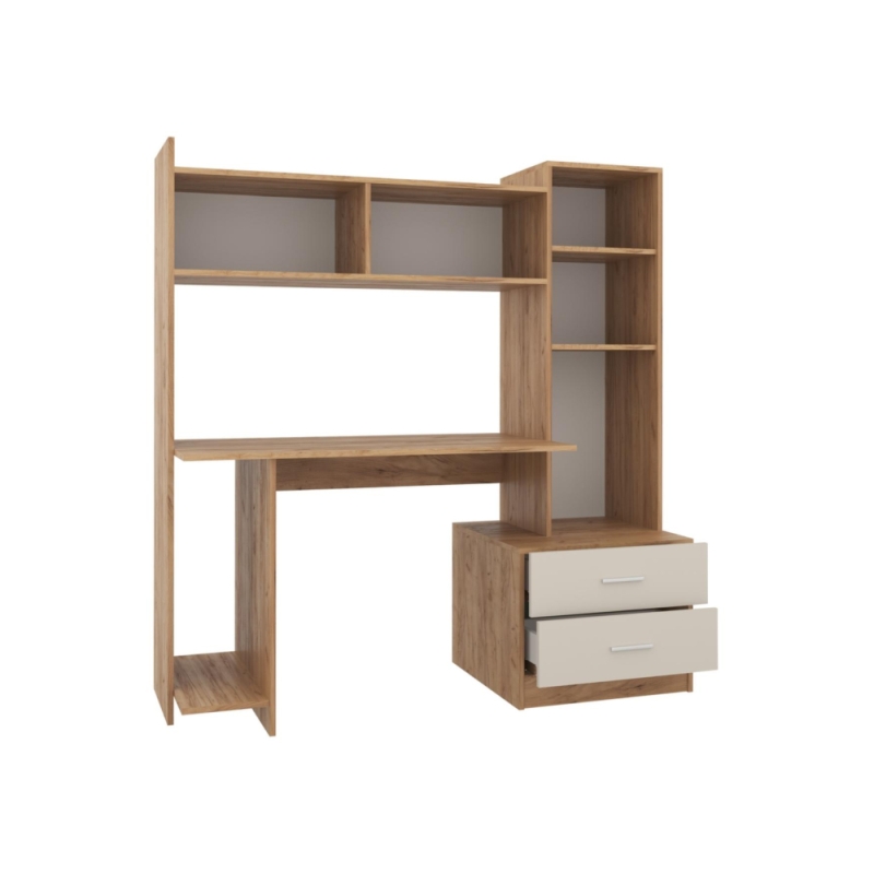 Компьютерный стол Бишоп 7 153х59х160 дуб крафт золотой / кашемир