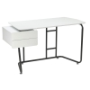 Компьютерный стол Desk 131х58х76 white / black