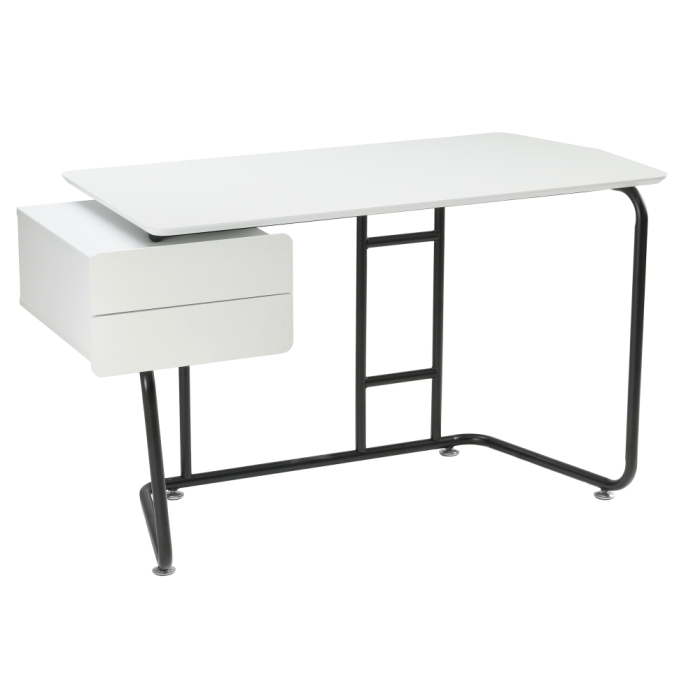 Компьютерный стол Desk 131х58х76 white / black