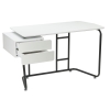Компьютерный стол Desk 131х58х76 white / black