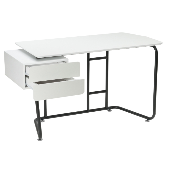 Компьютерный стол Desk 131х58х76 white / black