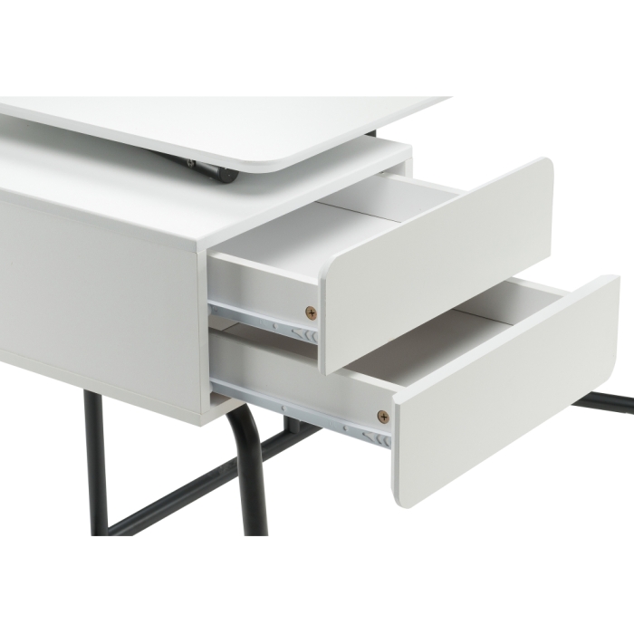 Компьютерный стол Desk 131х58х76 white / black