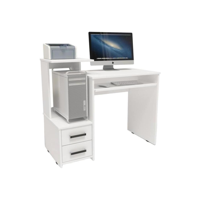 Компьютерный стол Джаз-24 99,6х49,4х86,4 левый белый