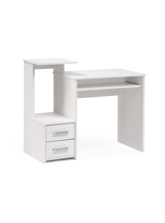 Компьютерный стол Джаз-24 99,6х49,4х86,4 левый белый