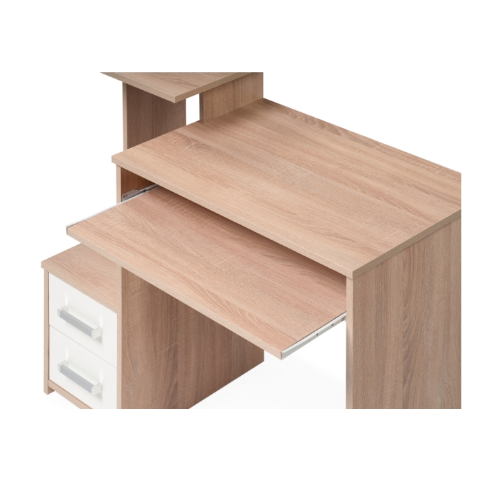 Компьютерный стол Джаз-24 99,6х49,4х86,4 левый дуб сонома