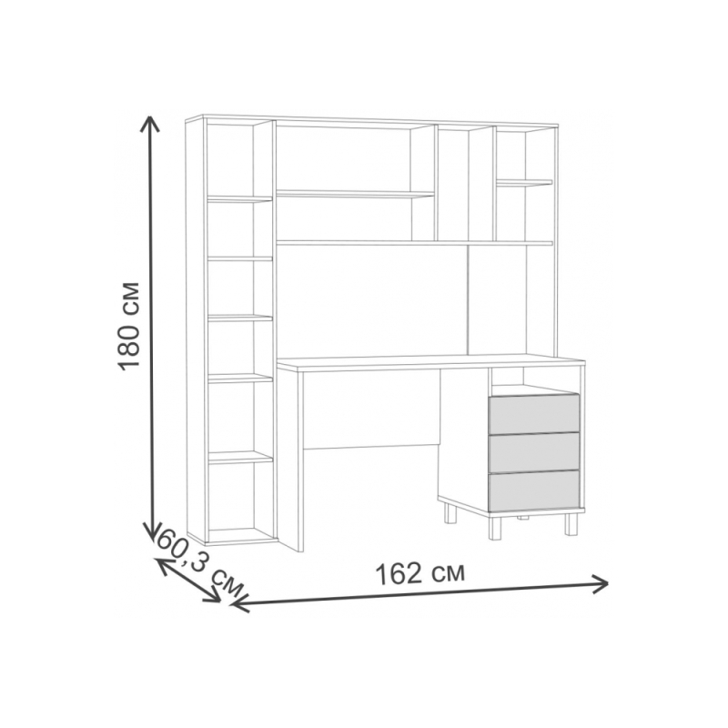 Компьютерный стол Комфорт 12.95 N дуб сонома / сатин