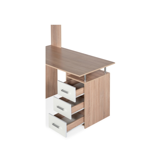 Компьютерный стол КС15 142,7х130х175,2 левый дуб сонома