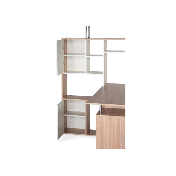 Компьютерный стол КС15 142,7х130х175,2 левый дуб сонома