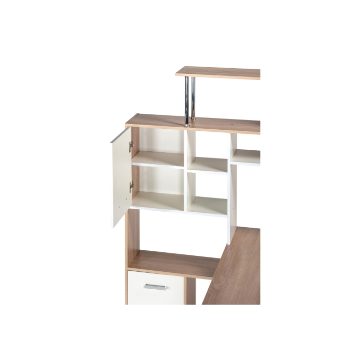 Компьютерный стол КС15 142,7х130х175,2 левый дуб сонома