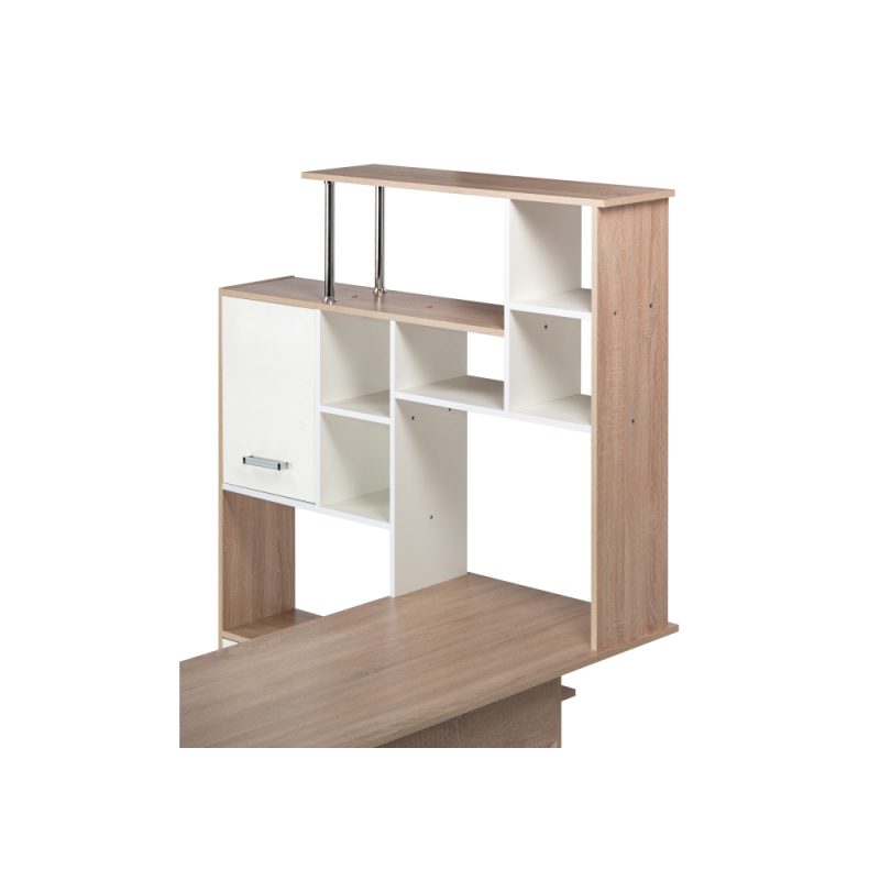 Компьютерный стол КС15 142,7х130х175,2 левый дуб сонома