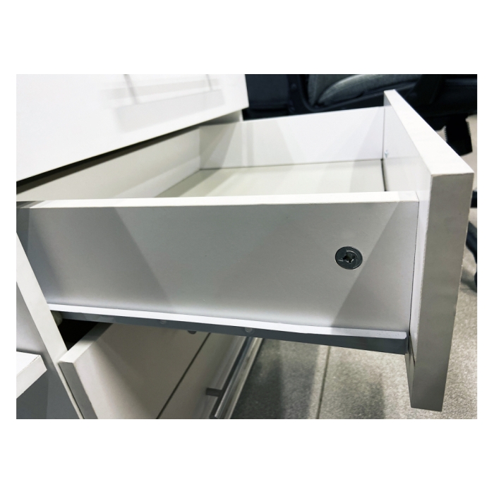 Компьютерный стол КСТ-109 127х140х75 левый белый