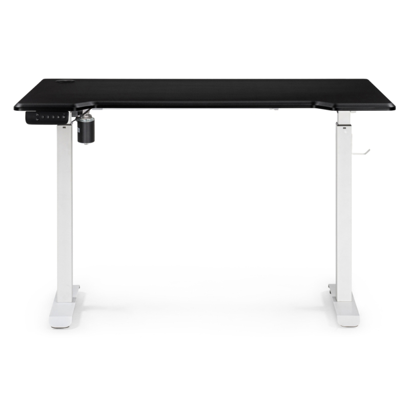 Компьютерный стол Маркос с механизмом подъема 120х75х75 черная шагрень / белый