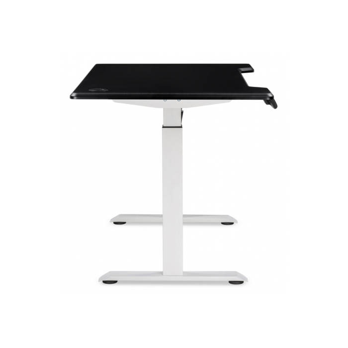 Компьютерный стол Маркос с механизмом подъема 120х75х75 черная шагрень / белый