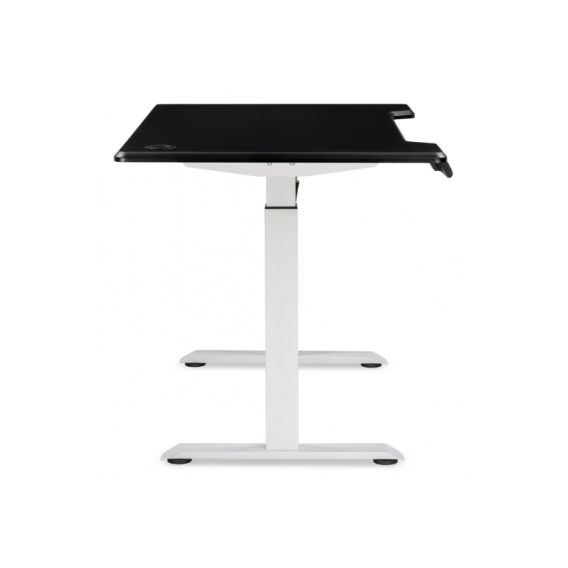 Компьютерный стол Маркос с механизмом подъема 120х75х75 черная шагрень / белый