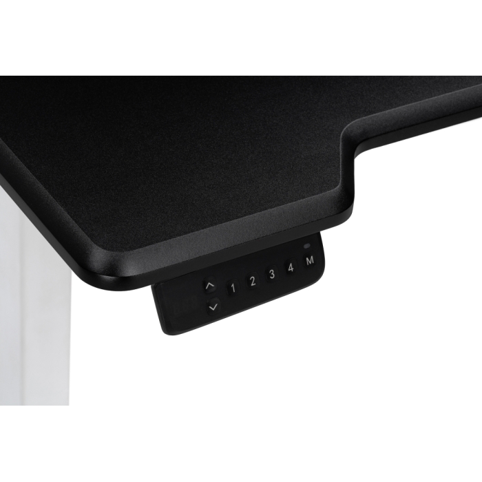 Компьютерный стол Маркос с механизмом подъема 120х75х75 черная шагрень / белый