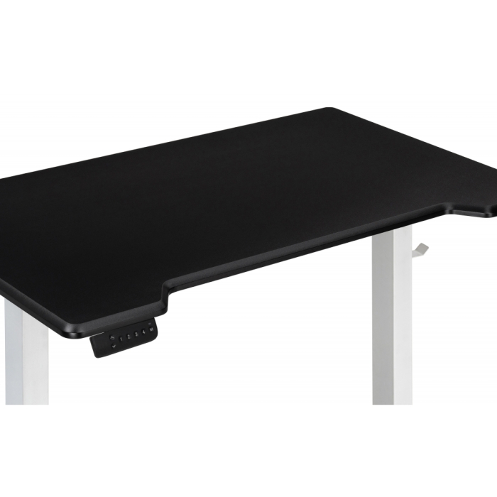Компьютерный стол Маркос с механизмом подъема 120х75х75 черная шагрень / белый