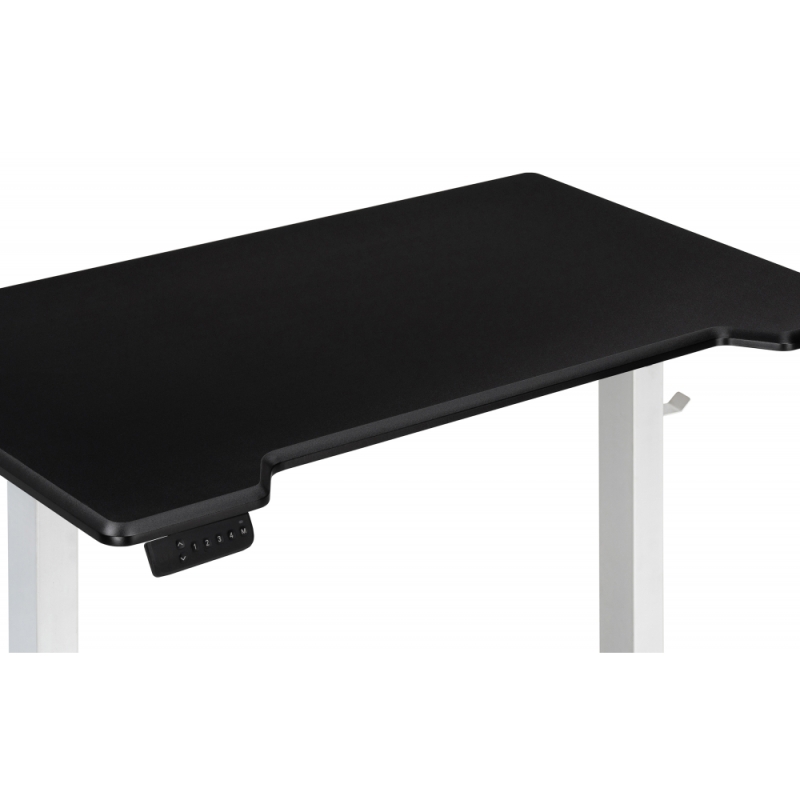 Компьютерный стол Маркос с механизмом подъема 120х75х75 черная шагрень / белый