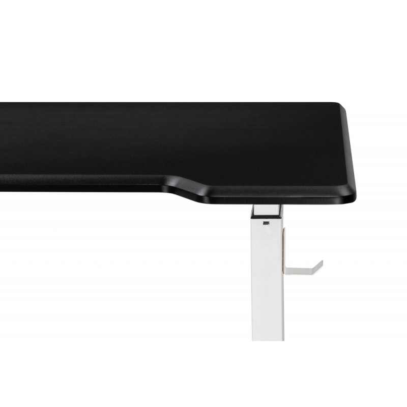 Компьютерный стол Маркос с механизмом подъема 120х75х75 черная шагрень / белый