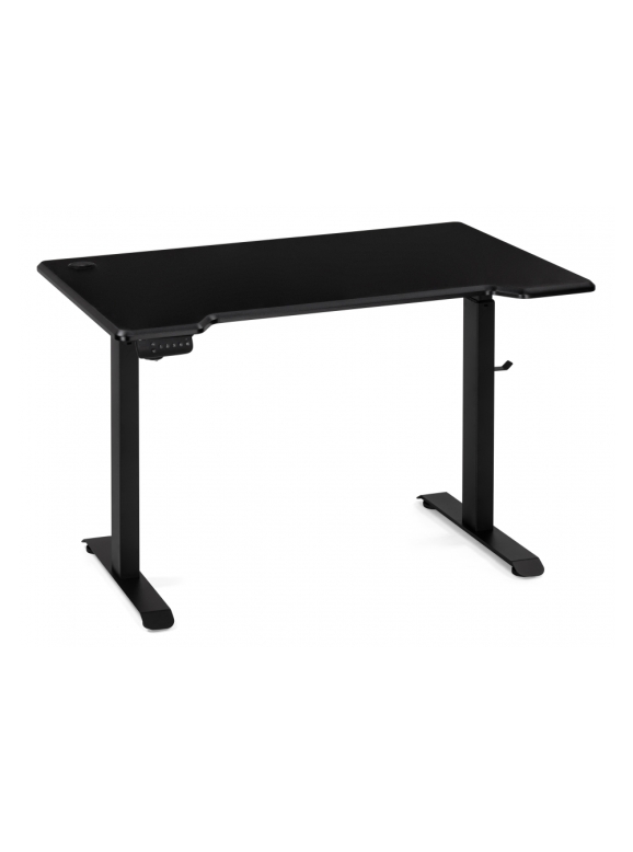 Компьютерный стол Маркос с механизмом подъема 120х75х75 черный /шагрень черная