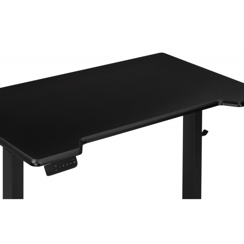 Компьютерный стол Маркос с механизмом подъема 120х75х75 черный /шагрень черная