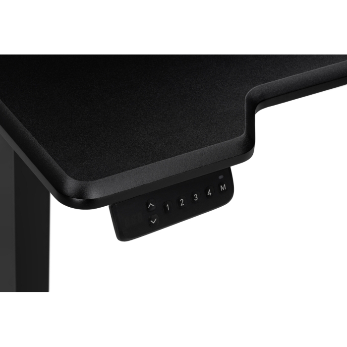 Компьютерный стол Маркос с механизмом подъема 120х75х75 черный /шагрень черная