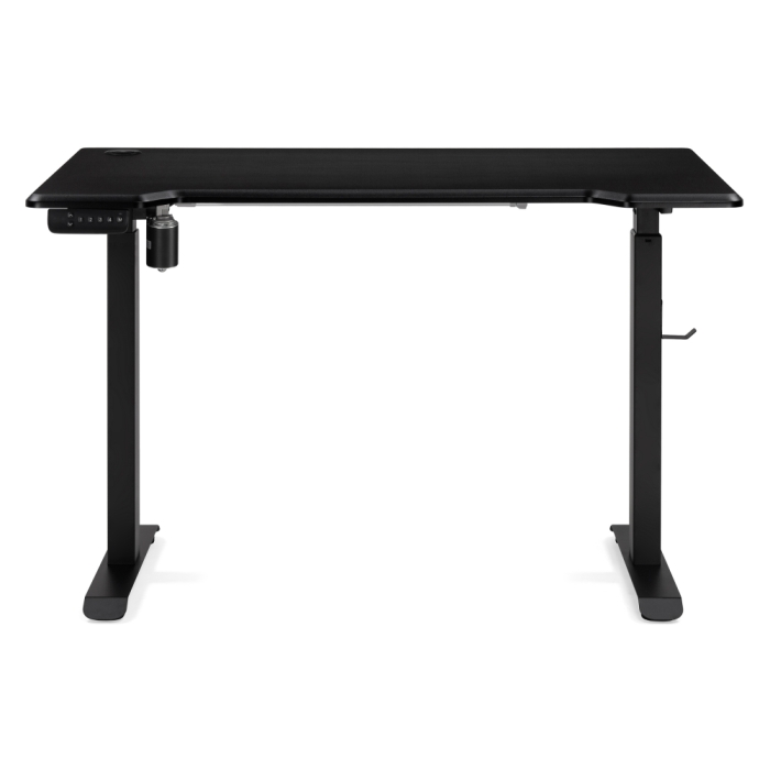 Компьютерный стол Маркос с механизмом подъема 120х75х75 черный /шагрень черная